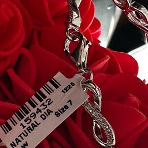 Natural Diamond Tennis Bracelet 
925 Silver - Infinity Natural Diamond Bracelet